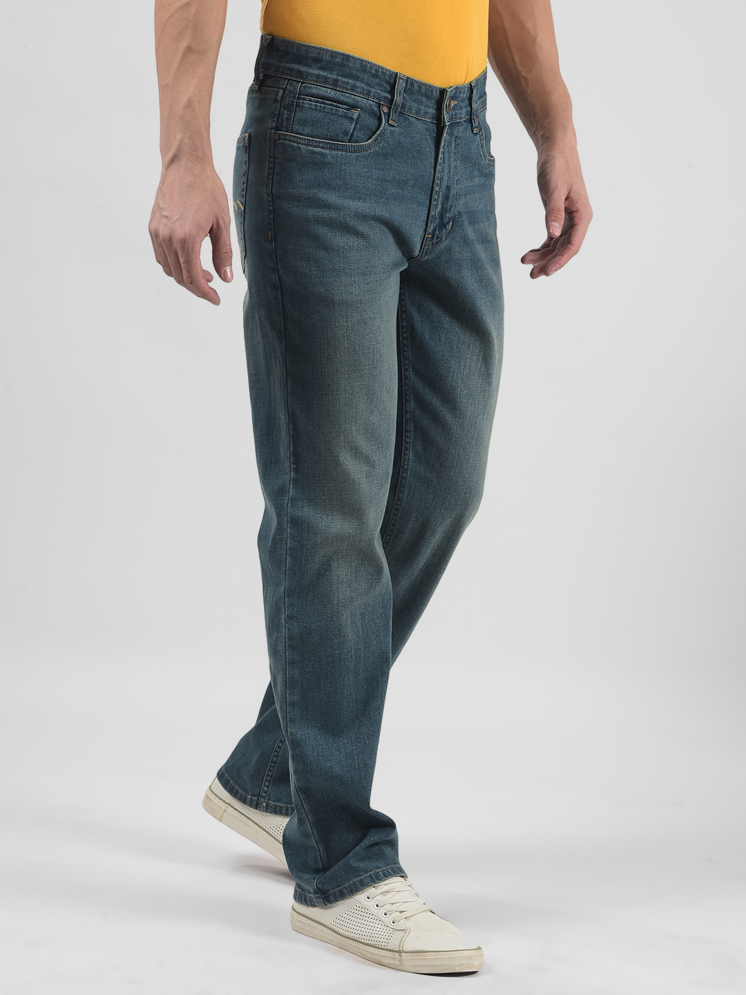 Numero Uno Men Solid Blue Jeans